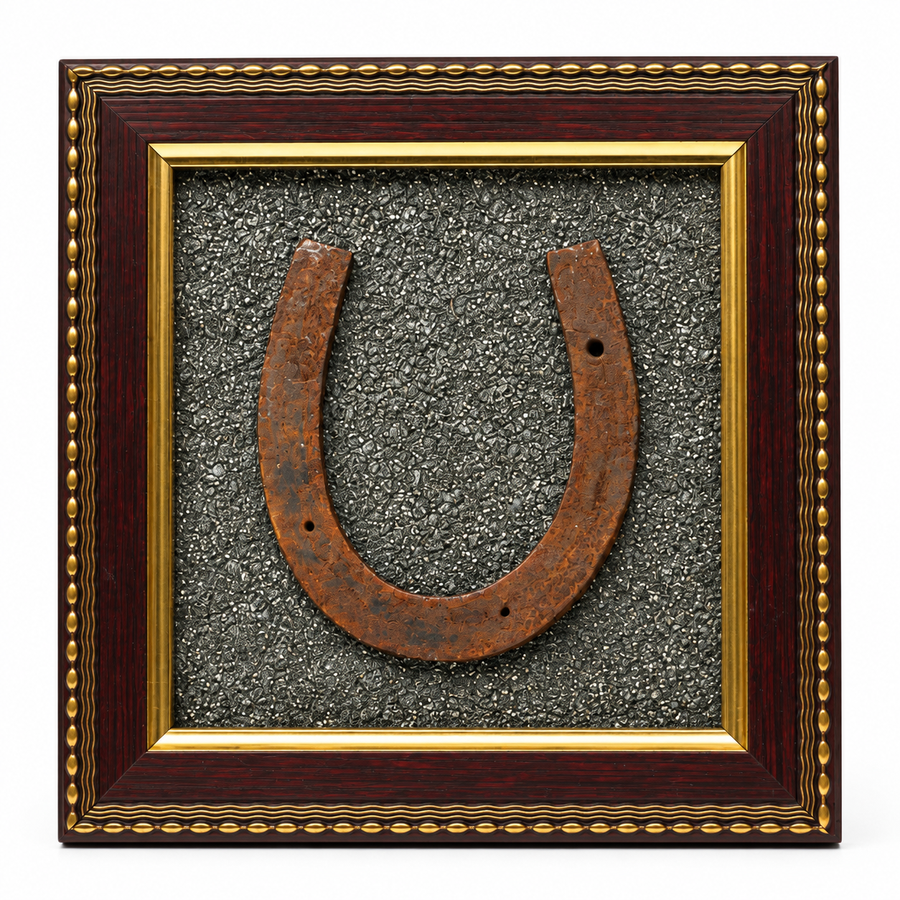 Kale Ghode Ki Naal on Raw Pyrite Frame