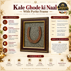 Kale Ghode Ki Naal on Raw Pyrite Frame