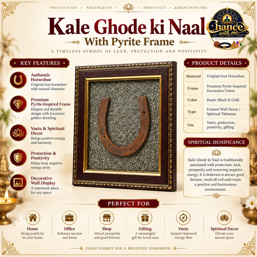 Kale Ghode Ki Naal on Raw Pyrite Frame