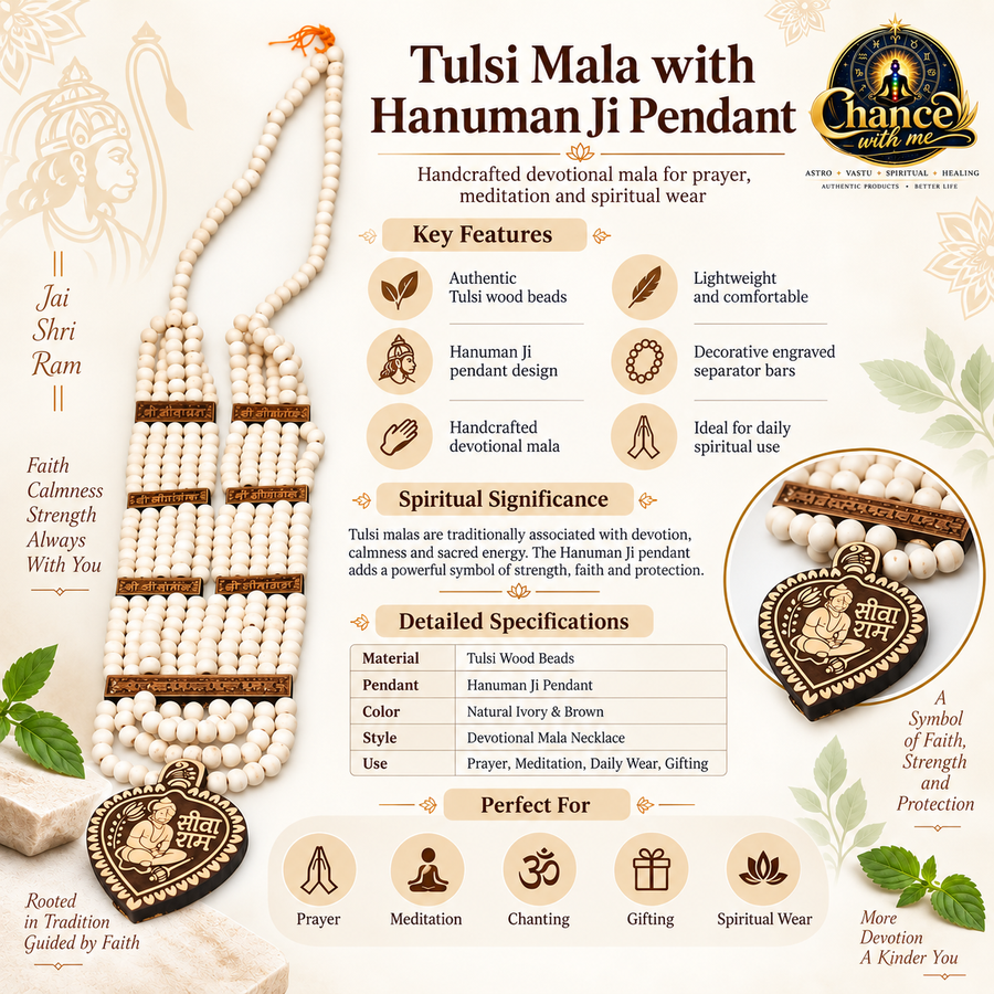 Tulsi Mala with Hanuman Ji Pendant