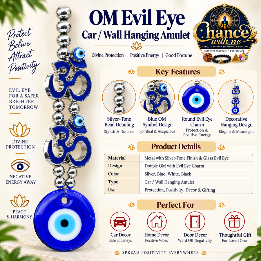OM Evil Eye Car/ Wall Hanging Amulet