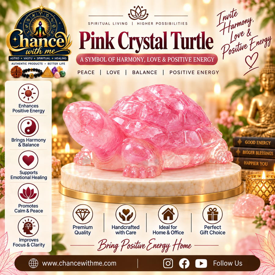 Pink Crystal Turtle with Selenite Plate